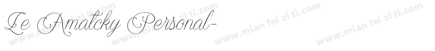 Le Amatcky Personal字体转换